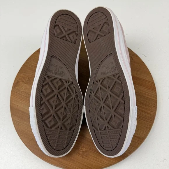 Converse Star Olayer OX Pale Pink Suede Low-Top Sneakers - Picture 8 of 9